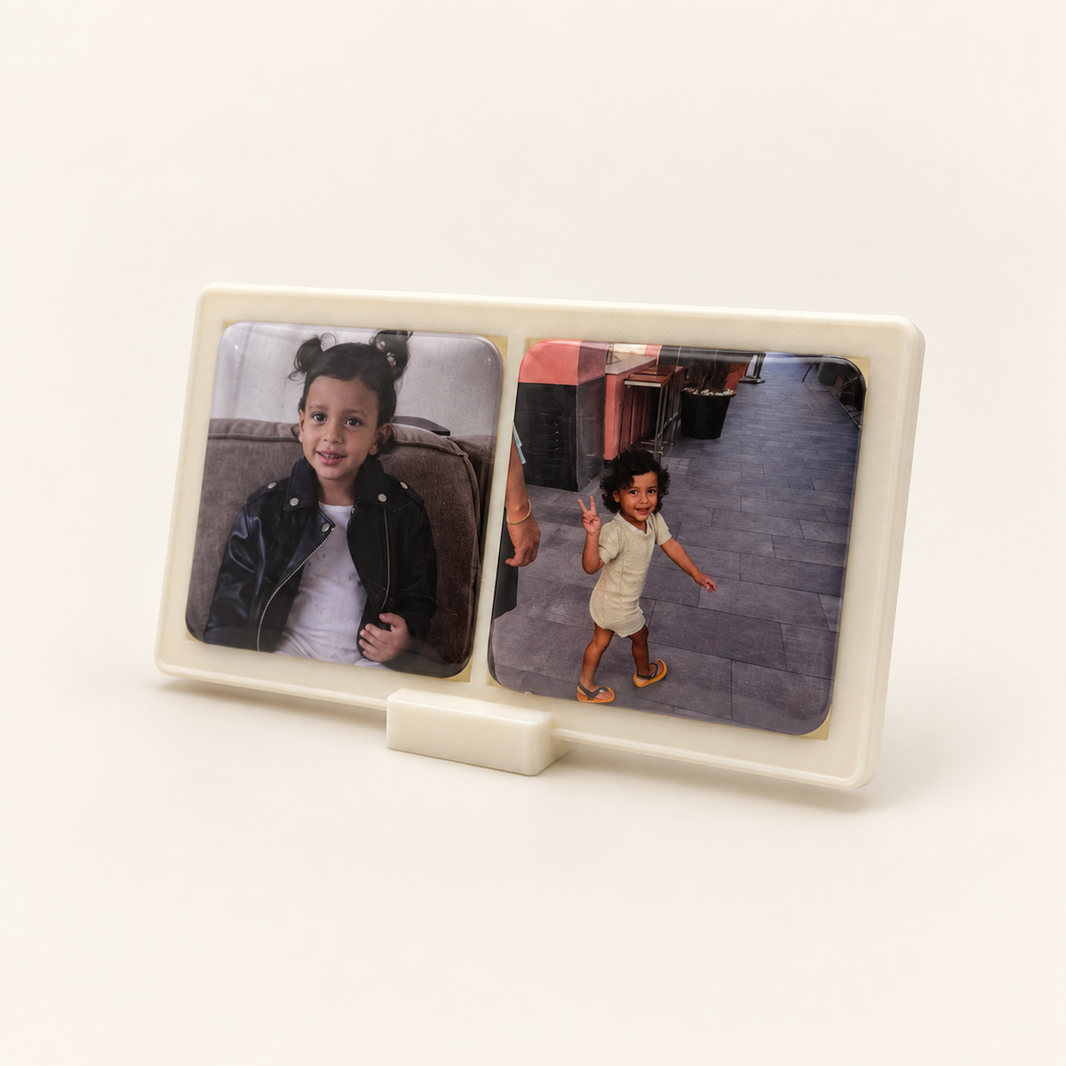 Cadre Duo YVAR pour deux magnets photo — face